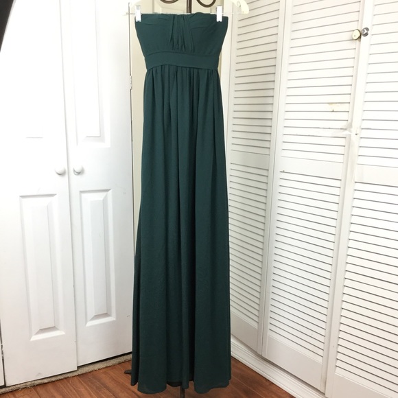 jarlo london Dresses & Skirts - JARLO LONDON LUNE GREEN CHIFFON SWEETHEART  DRESS